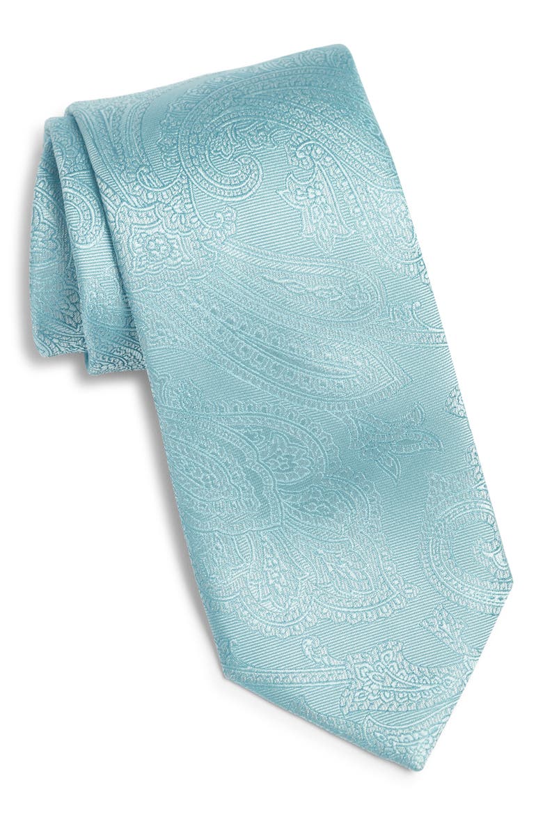 Paisley Silk Tie, Main, color, LIGHT BLUE