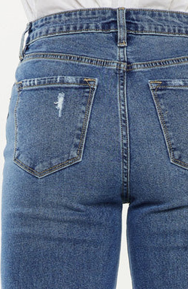 KanCan Jemma High Rise Slim Wide Leg Jeans, Alternate, color, Medium Wash