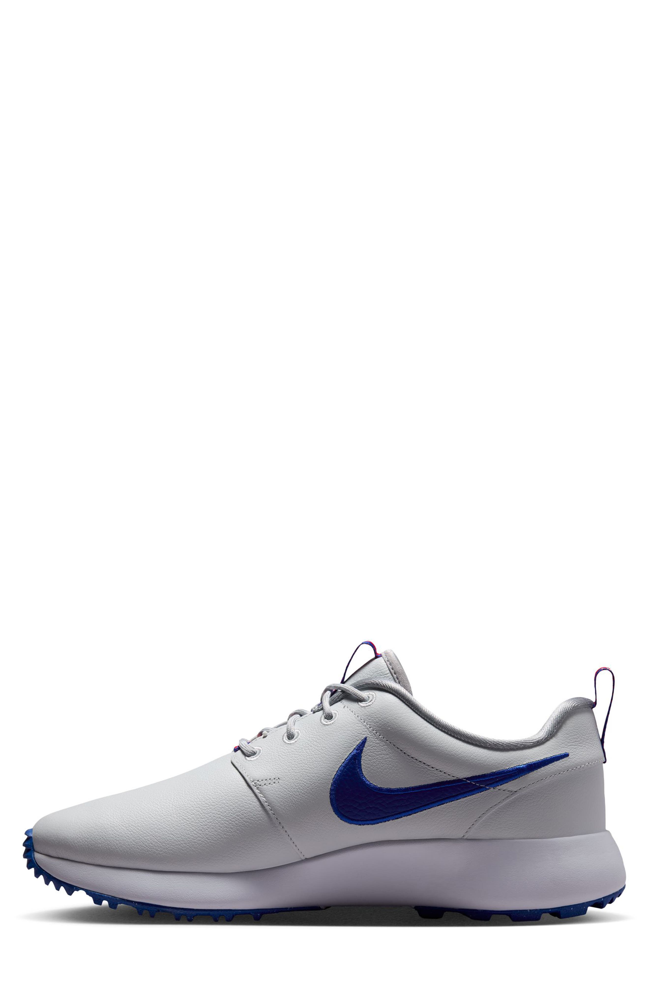 Roshe G Premium Golf Shoe, Alternate, color, OFF WHITE/ OLD ROYAL