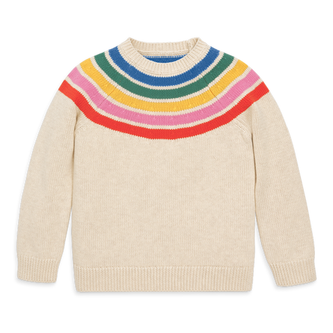 Kids Sweater In Placed Rainbow
