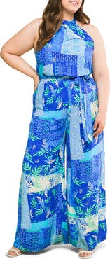 FLYING TOMATO Halter Woven Jumpsuit