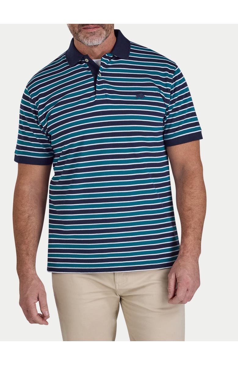 Raging Bull Triple Stripe Pique Polo Shirt, Alternate, color, Navy
