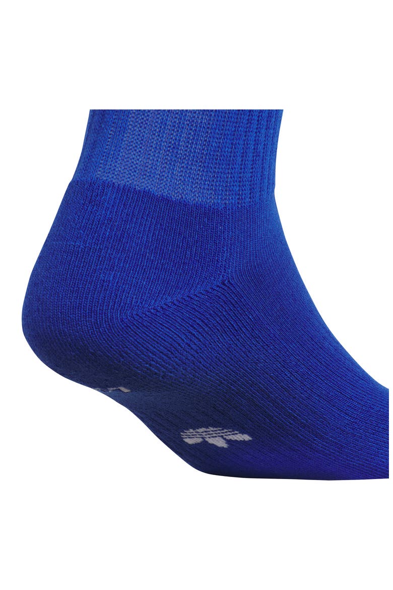 Gender Inclusive Originals Trefoil 3-Pack Quarter Socks, Alternate, color, ROYAL BLUE/ WHITE GREY/ GREEN