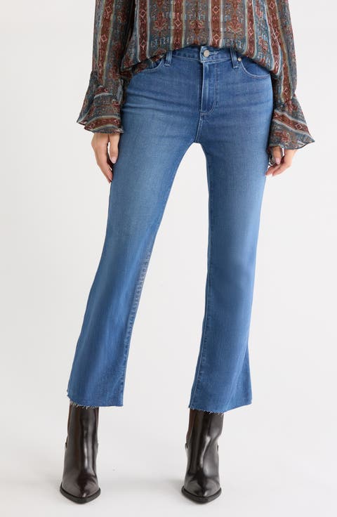 Rory Raw Hem Crop Flare Jeans