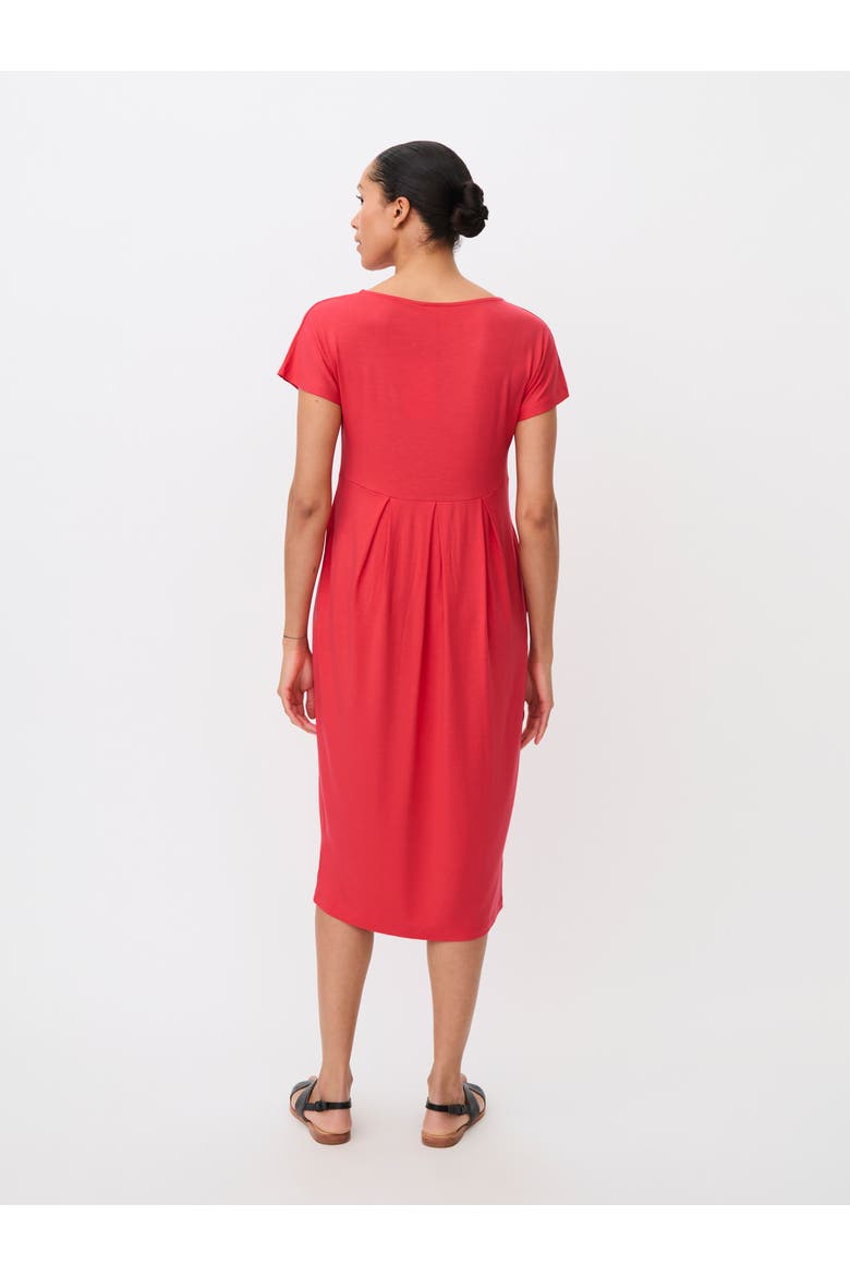 Gathered Waist Midi Dress, Alternate, color, Poinsettia