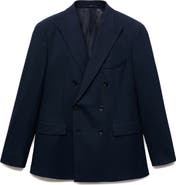 MANGO Slim Fit Double Breasted Blazer