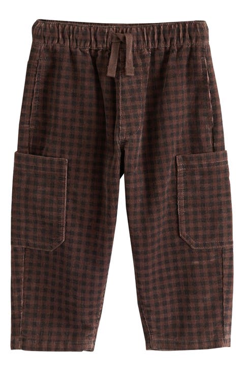 Kids' Check Corduroy Barrel Pants