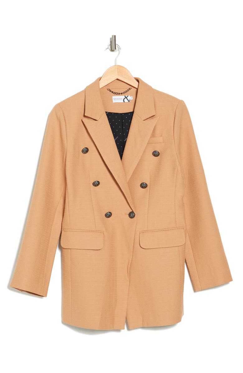 Belle & Bloom Princess Polly Textured Blazer, Alternate, color, Camel