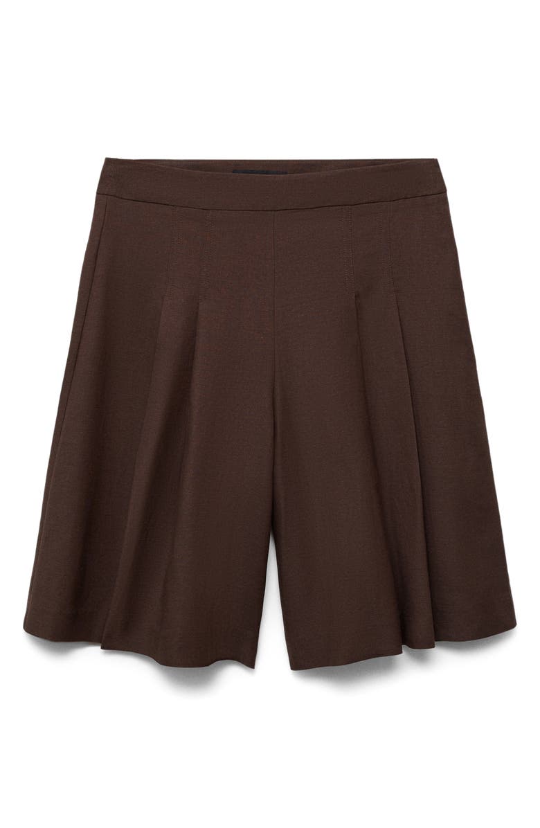MANGO Bermuda Shorts, Main, color, Chocolate
