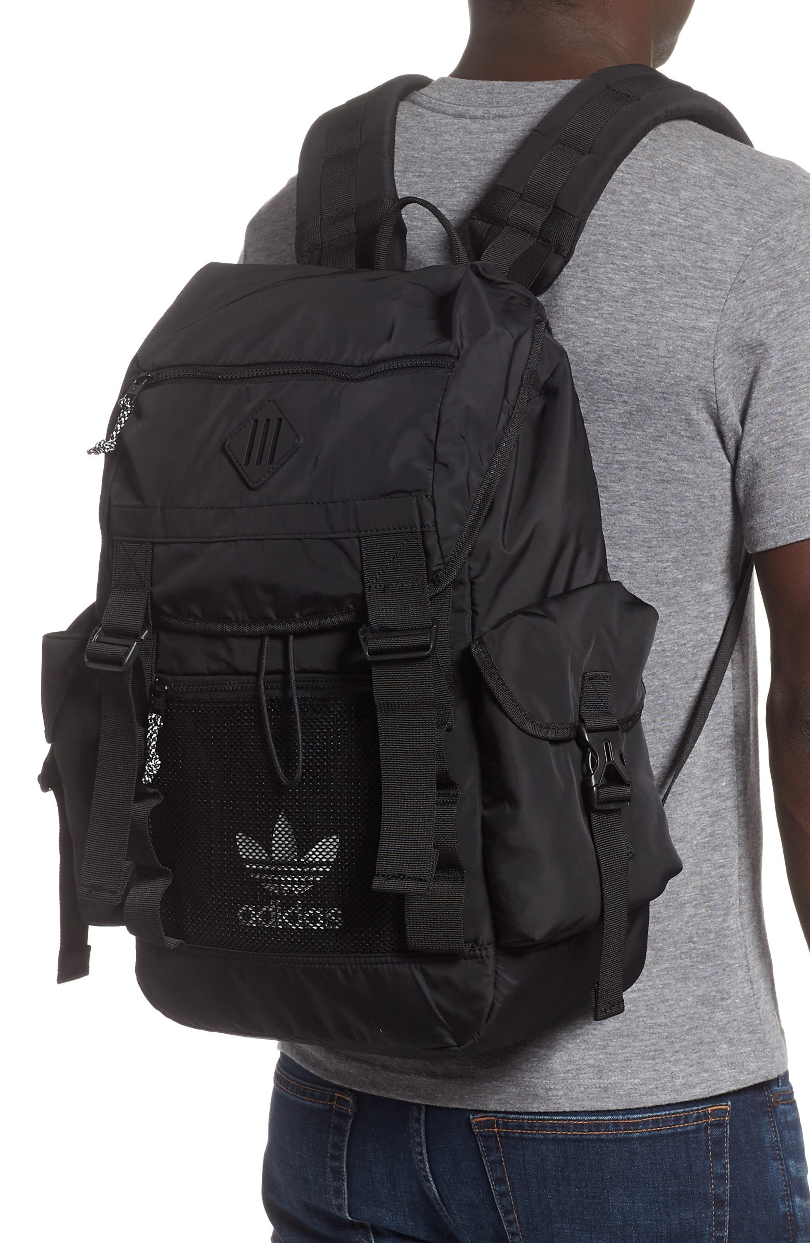 adidas Originals Urban Utility II Black Backpack, Alternate, color, 