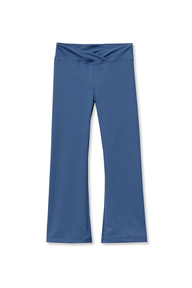 Girls High Waisted Active Flare Leggings, Main, color, Copen Blue