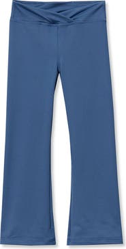 Lands' End Girls High Waisted Active Flare Leggings