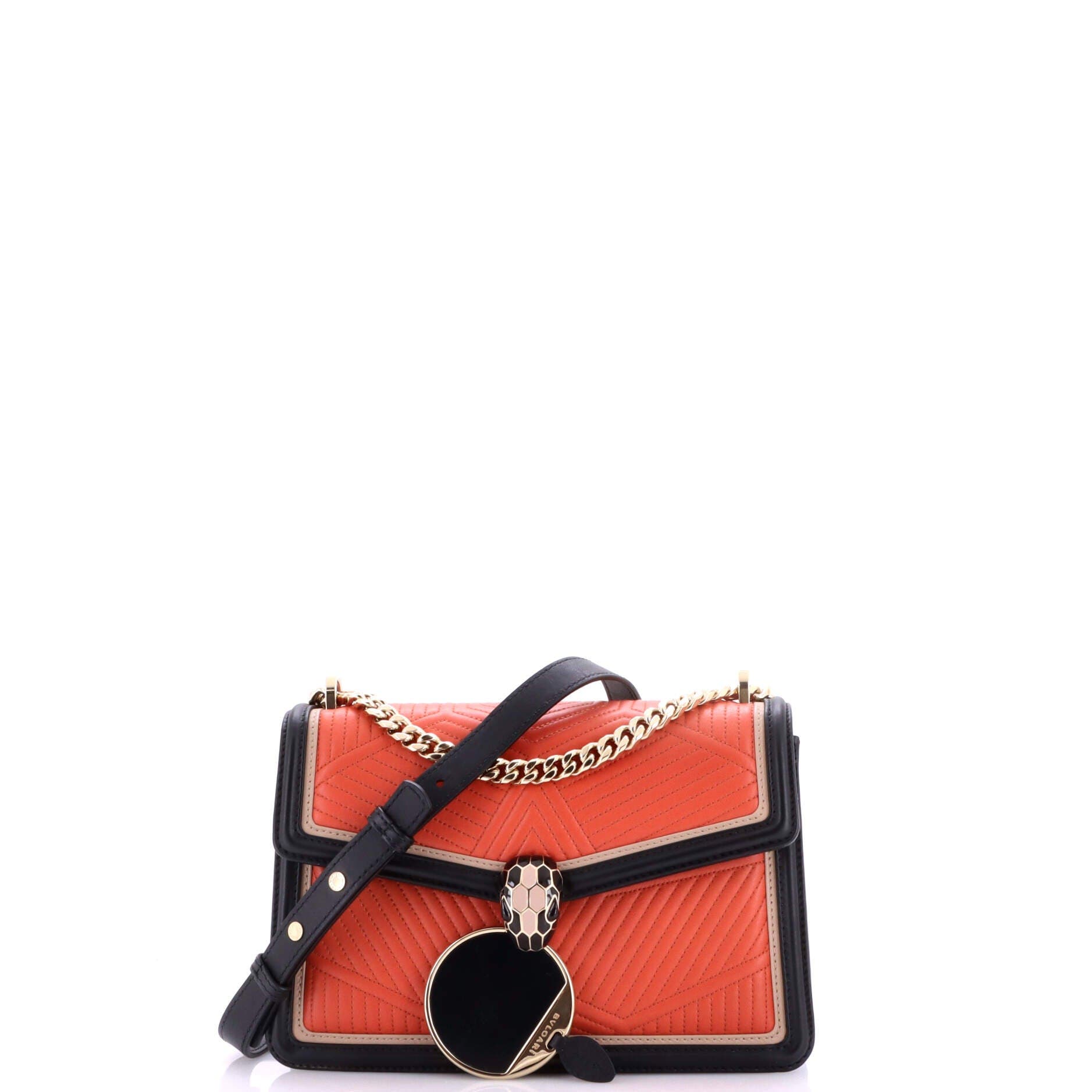 Serpenti Forever Shoulder Bag Quilted Leather Small, Alternate, color, None