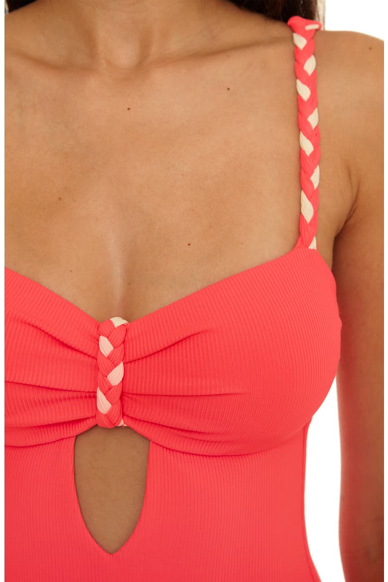 Modern Edge One-Piece Swimsuit, Alternate, color, CALIENTE
