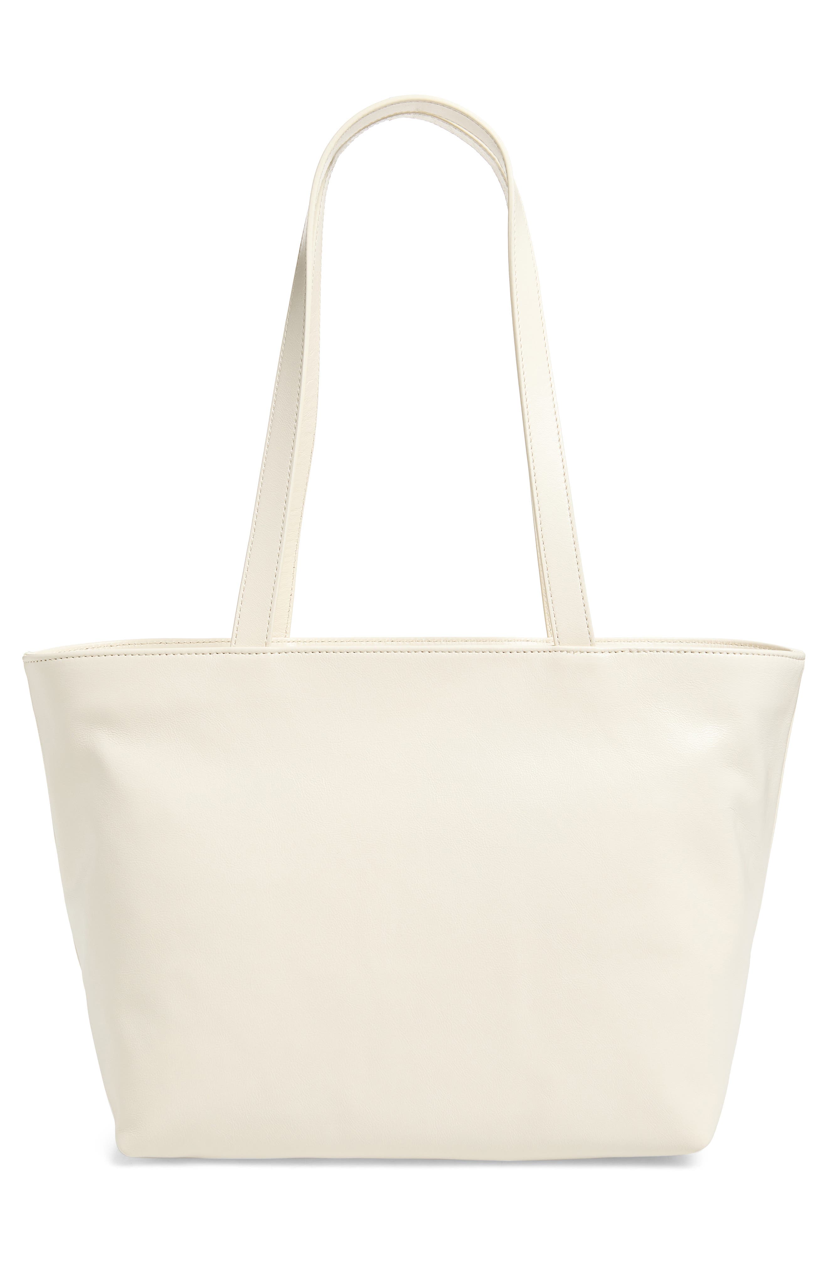 Alexander Wang Medium Punch Leather Tote Bag, Alternate, color, Vanilla