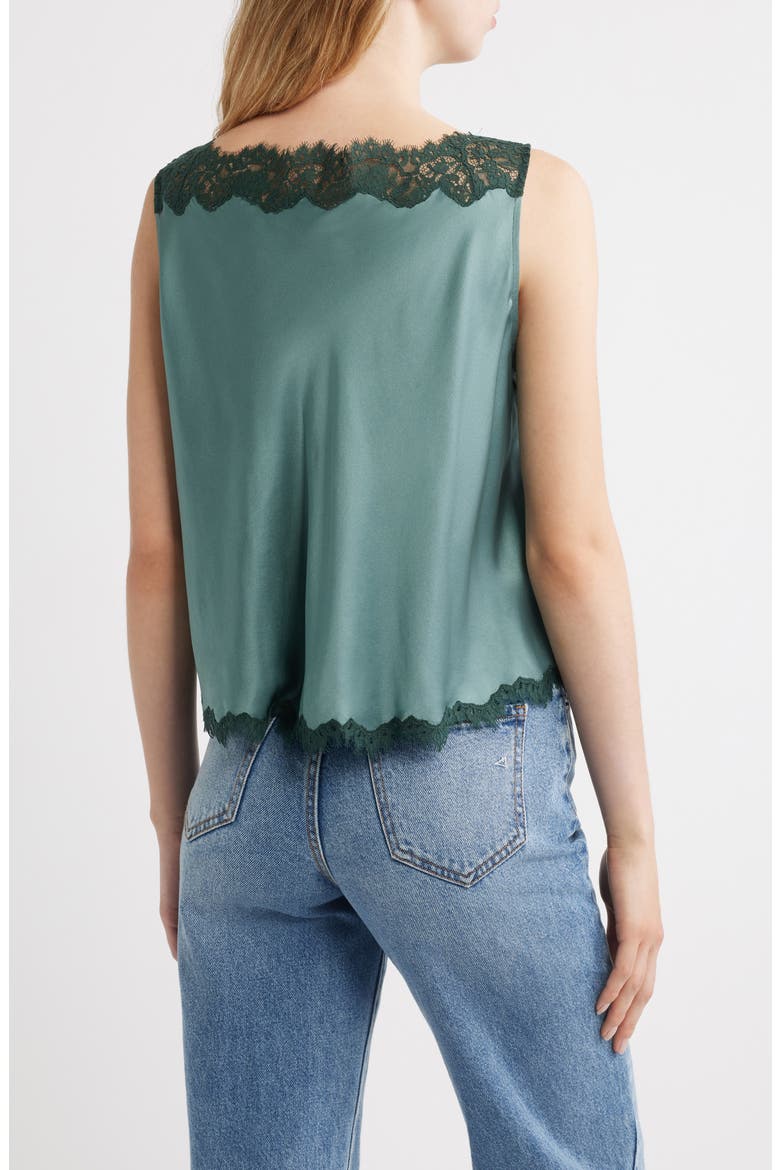 Valerina Silk Lace Top, Alternate, color, DULAC GREEN