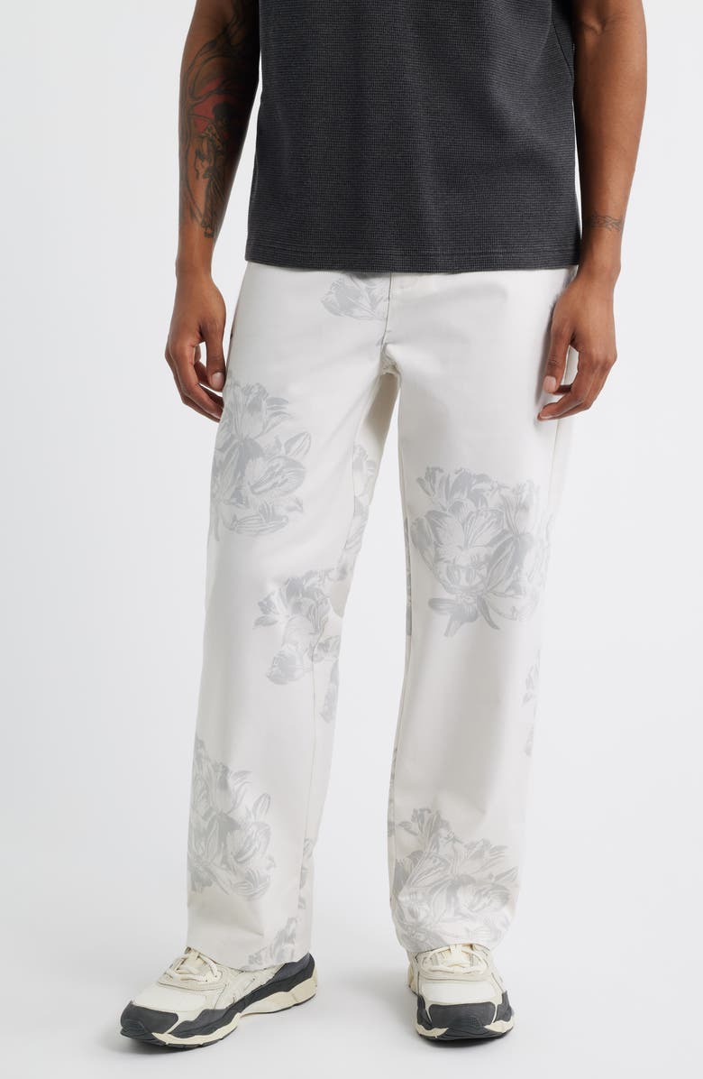 SANTO STUDIO Jett Lawrence Edition - White Flower Milano Pants, Main, color, White