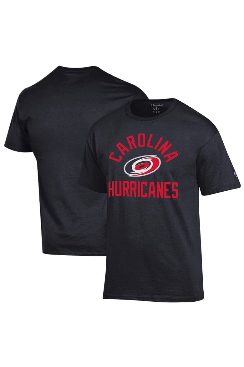Men's Champion  Black Carolina Hurricanes Primary Logo Jersey T-Shirt, Main, color, Black