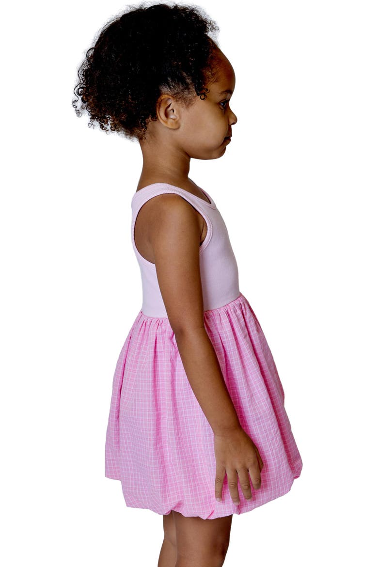 Kids' Bubble Hem Tank Dress, Alternate, color, PINK POSIES