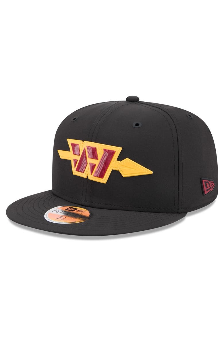 Men's New Era Black Washington Commanders 2026 Sideline Alternate 59FIFTY Fitted Hat, Main, color, Black
