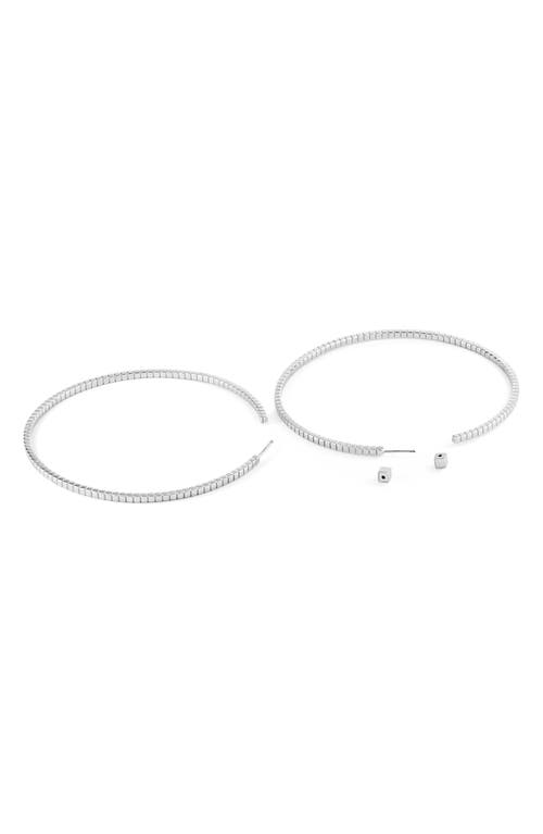 Ivi Los Angeles Large Signore Hoop Earrings In Silver
