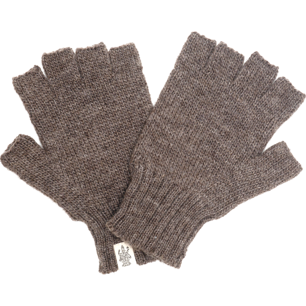 Nirvana Designs Striped And Solid Fingerless Gloves In Tweed