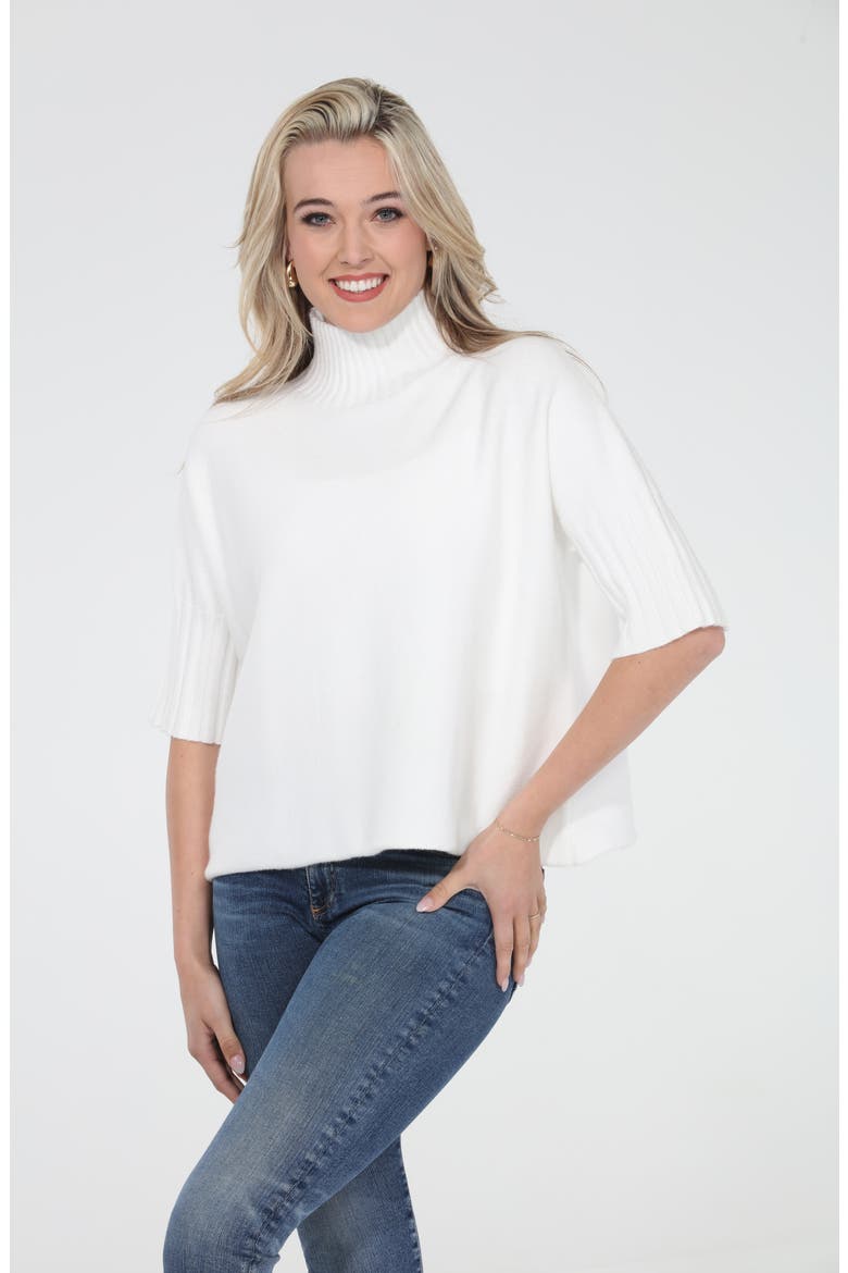 Mock Neck Boxy Sweater, Alternate, color, IVORY