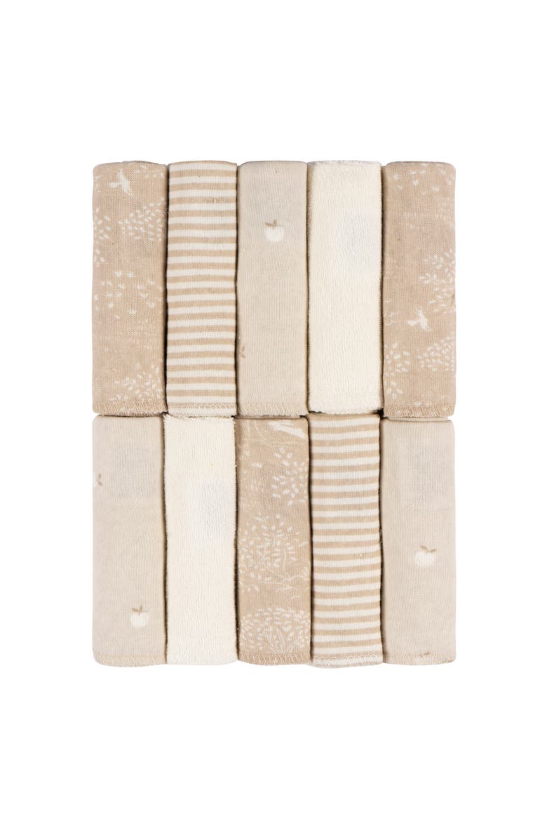 French Terry Washcloths Set, Pinks, One Size, Main, color, Nature Tan