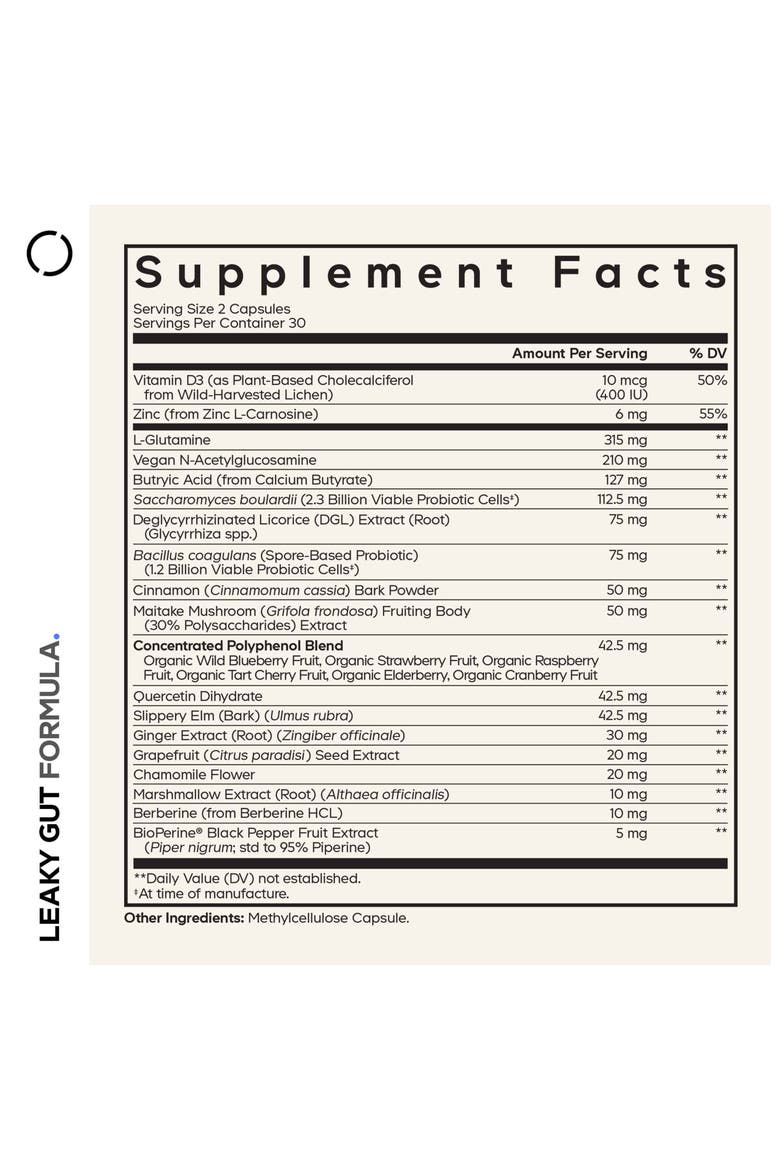 Leaky Gut L-Glutamine  + Probiotics Supplement, Alternate, color, White