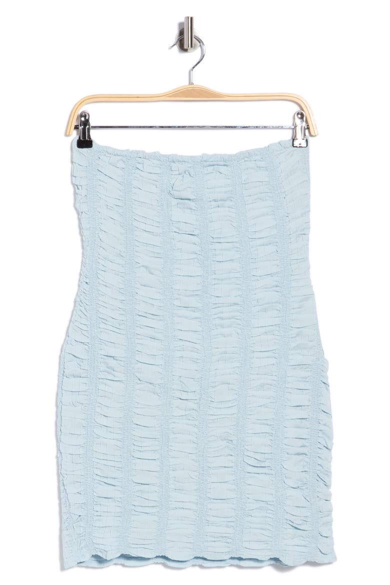 Aquiella Strapless Minidress, Main, color, BLUE
