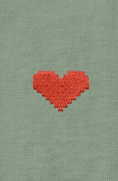 Dalix Womens Pixel Heart Jersey Relaxed Tee