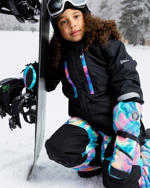 Deux Par Deux Girl Two-piece Teknik Snowsuit In Multi
