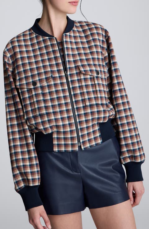 Plaid Bomber Jacket