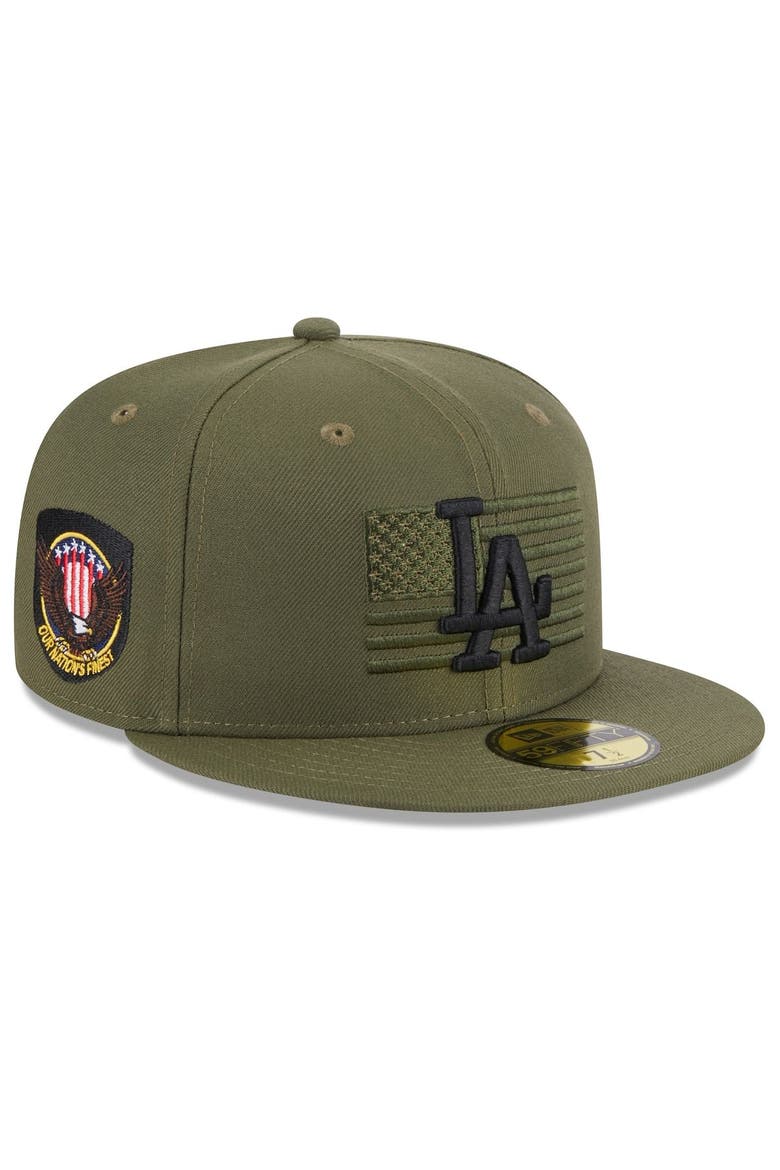Men's New Era  Green Los Angeles Dodgers 2023 Armed Forces Day On-Field 59FIFTY Fitted Hat, Main, color, Green