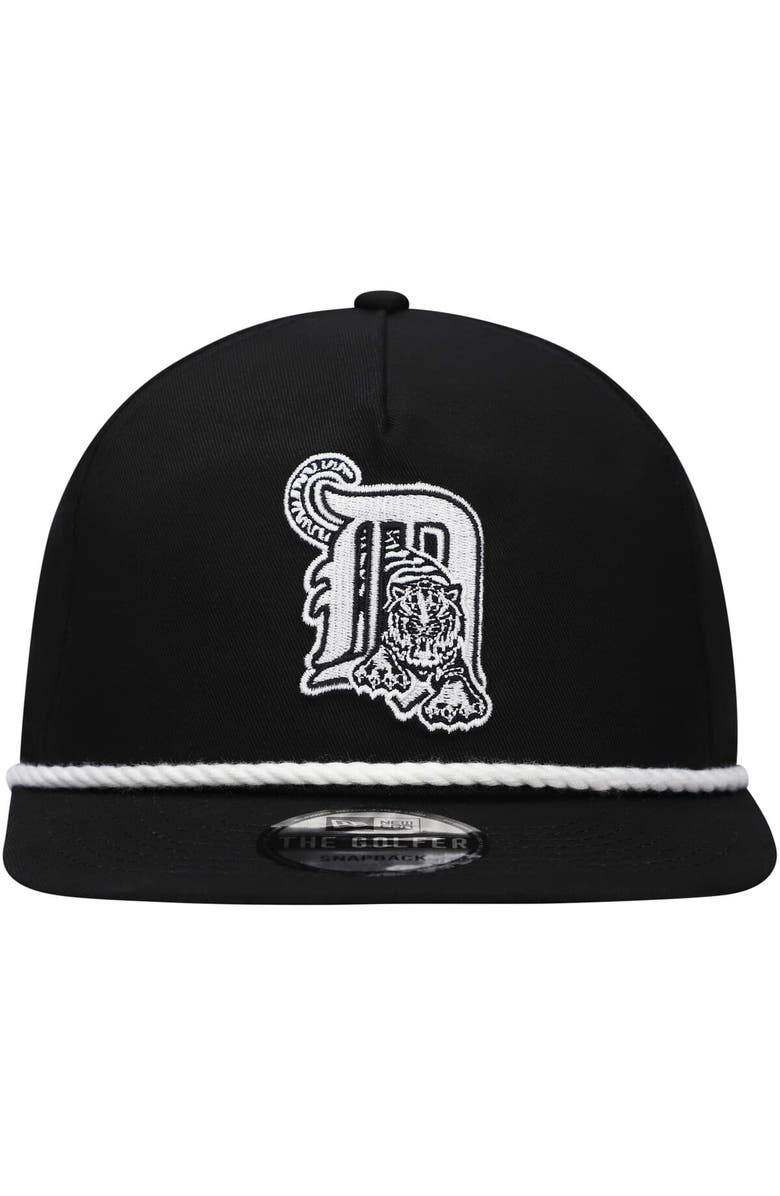 New Era Men's New Era Black Detroit Tigers Golfer Snapback Hat, Alternate, color, Black