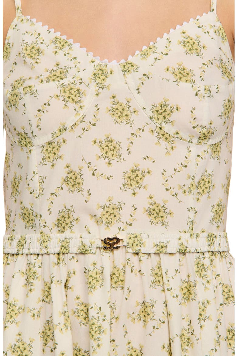 Floral maxi dress with straps, Alternate, color, Olive / ecru