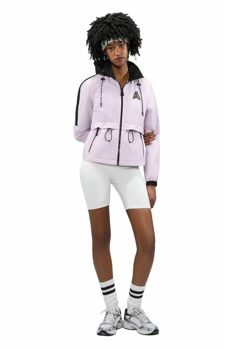 Women's Enneth Hooded Windbreaker with Adjustable waist, Alternate, color, Orchid Ice