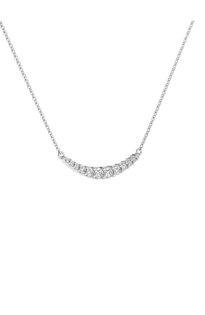 Bliss Diamond 1/2Ct TW Diamond Graduated Bar Necklace 14k Gold Lab Grown Pendant 28mm, Alternate, color,