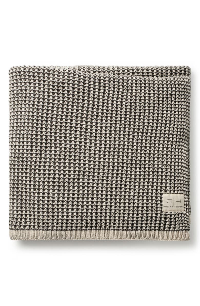 Domani Home Rattle Knit Throw Blanket, Alternate, color, Brown