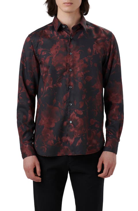Julian Floral Print Button-Up Shirt