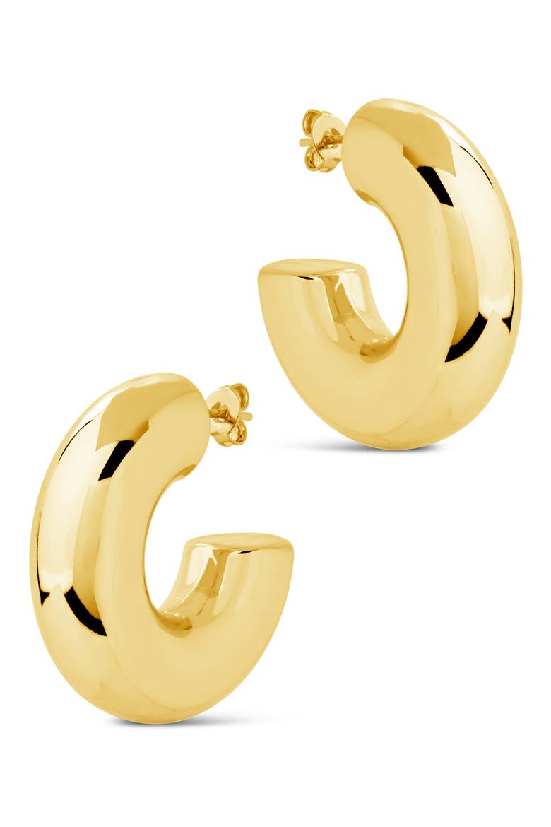 Wynonna Tube Hoop Earrings, Alternate, color, GOLD