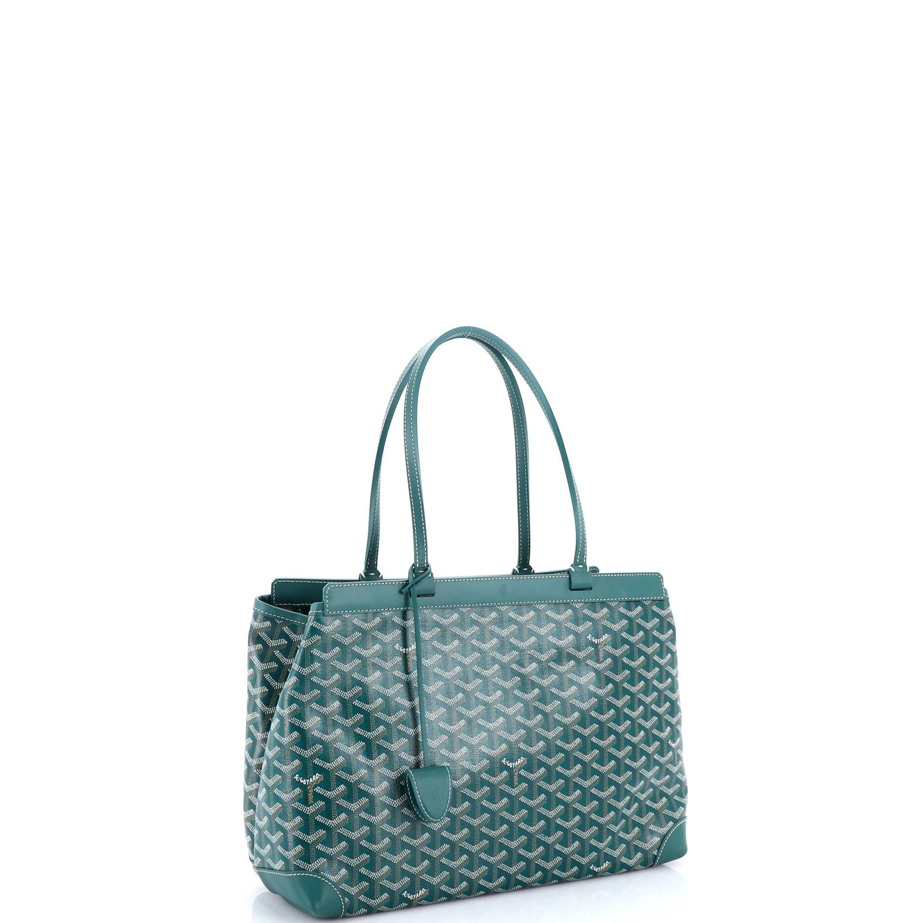 Pre-Owned Goyard Bellechasse Bag Coated Canvas PM, Alternate, color, Green