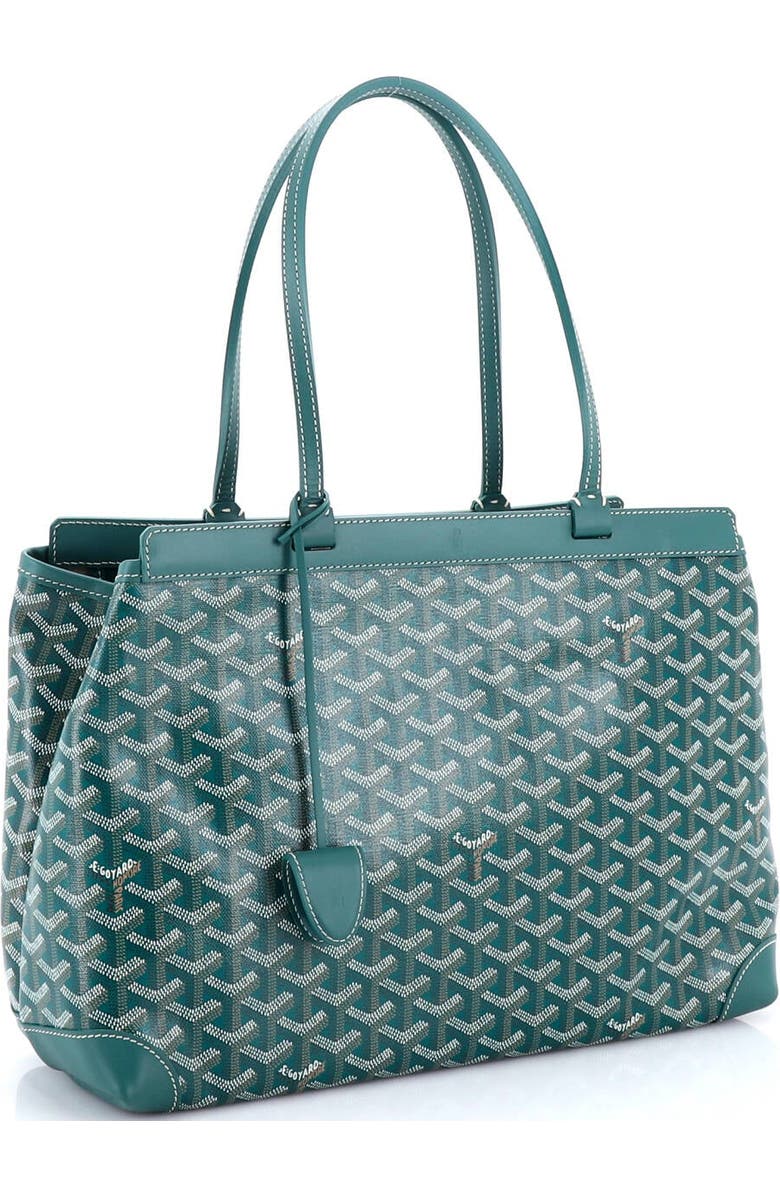 Pre-Owned Goyard Bellechasse Bag Coated Canvas PM, Alternate, color, Green