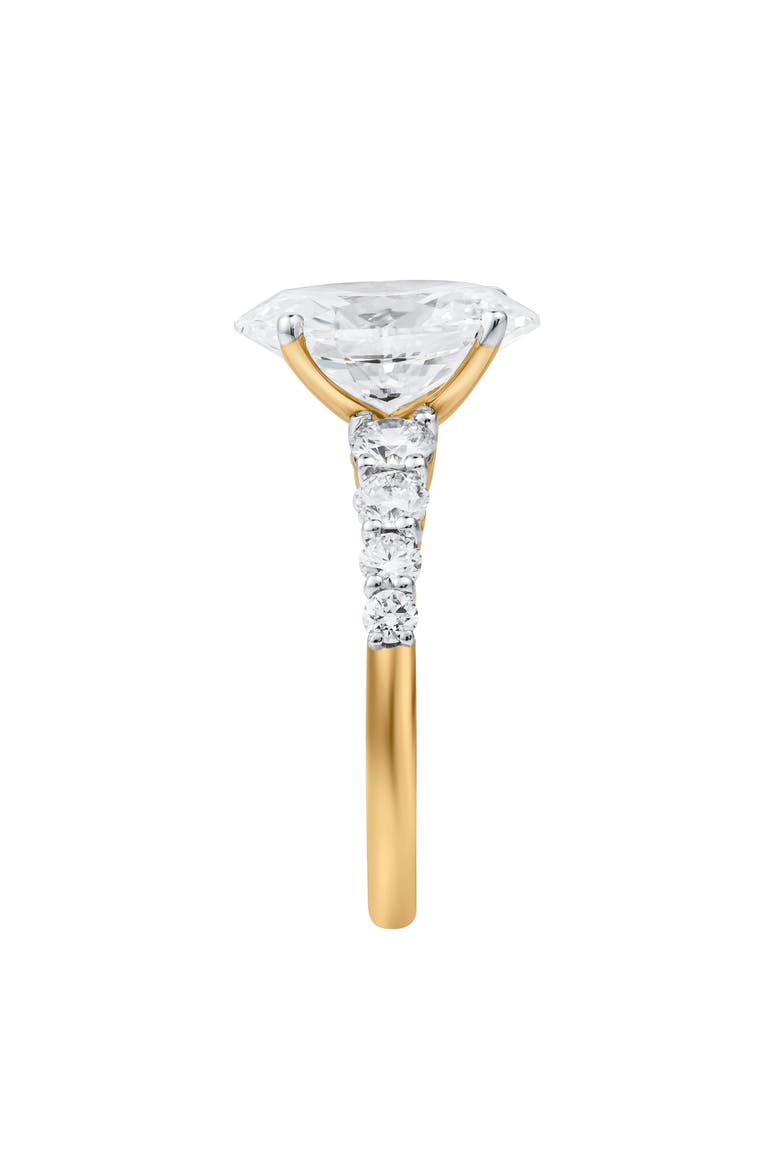 Julia 14K Yellow Gold Oval Lab Grown Diamond Engagement Ring - 3.7 Ct, Alternate, color, 14K Yellow Gold