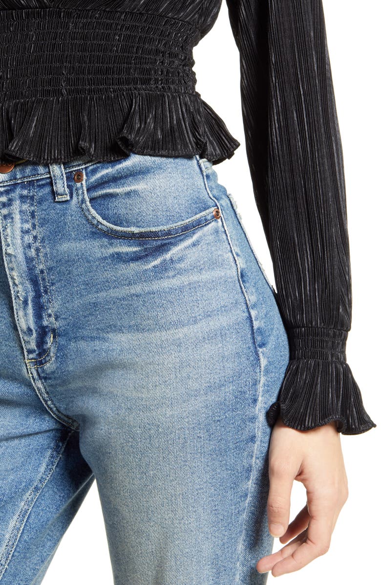 Leith Plissé Smocked Top, Alternate, color,