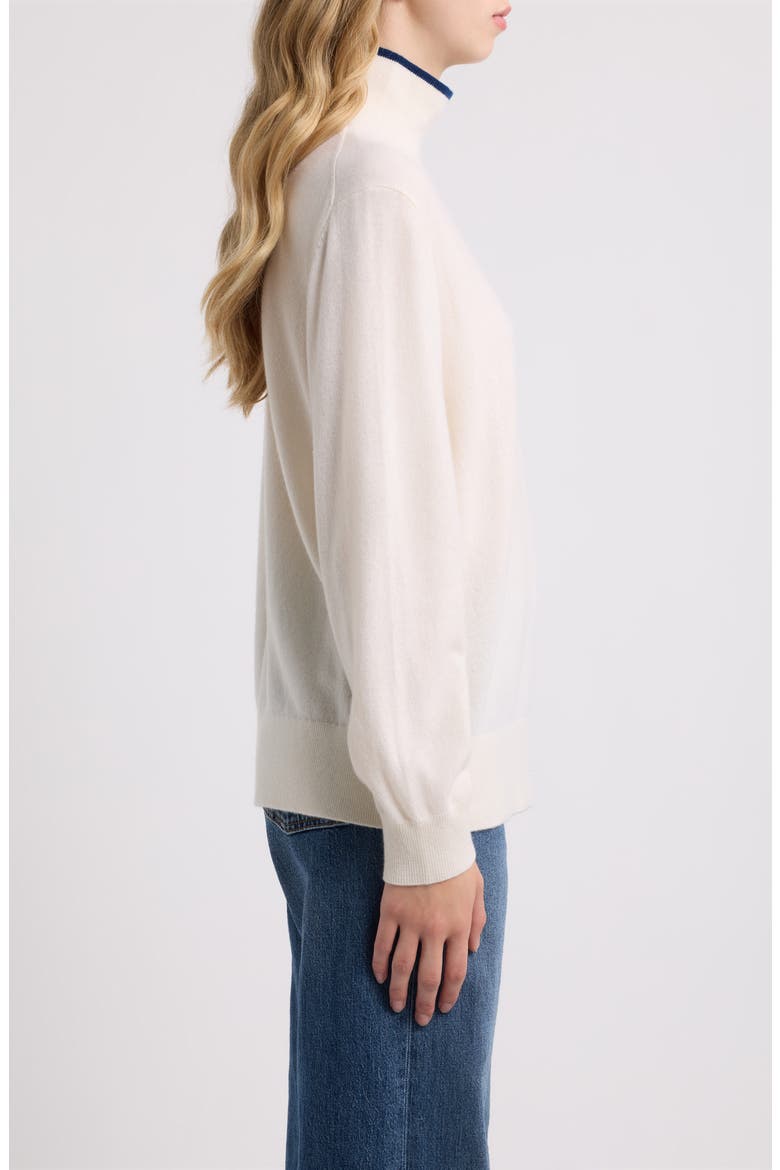 Nyla Cashmere Turtleneck Sweater, Alternate, color, IVORY