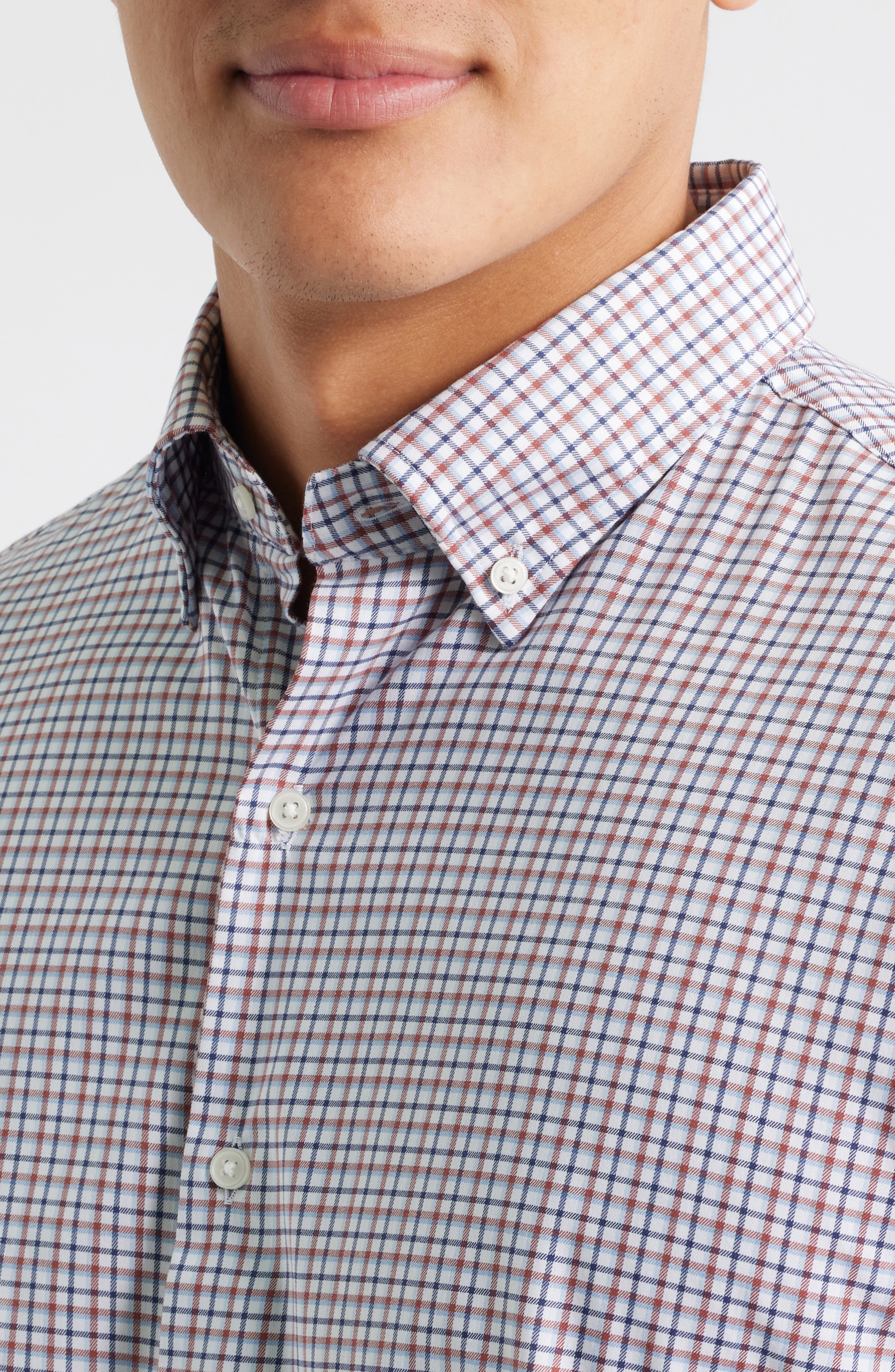 Julian Crown Light Plaid Button-Down Shirt - image 2