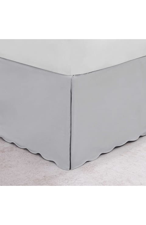 Scalloped Hem Cotton Weave Bedskirt