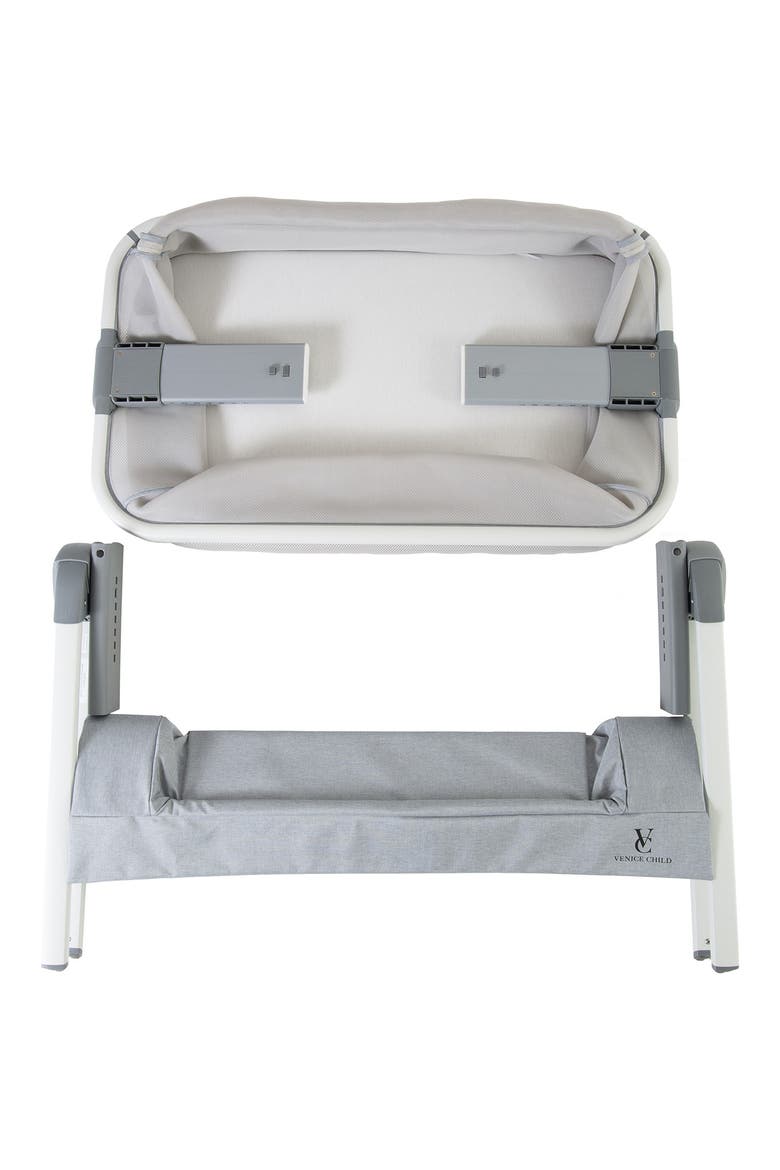 California Dreaming Portable Bedside Bassinet, Alternate, color, GRAY