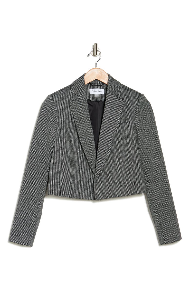 Calvin Klein Open Front Crop Blazer, Alternate, color, 